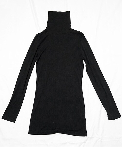 Tiffee SELECT（ティフィーセレクト）の「シンプルタートルネックリブニットソー（Tシャツ/カットソー・レディース・ブラック・Free）」の3枚目の写真