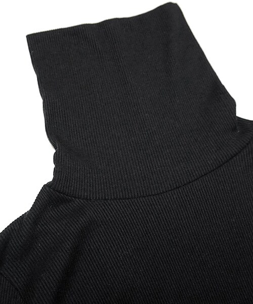 Tiffee SELECT（ティフィーセレクト）の「シンプルタートルネックリブニットソー（Tシャツ/カットソー・レディース・ブラック・Free）」の4枚目の写真