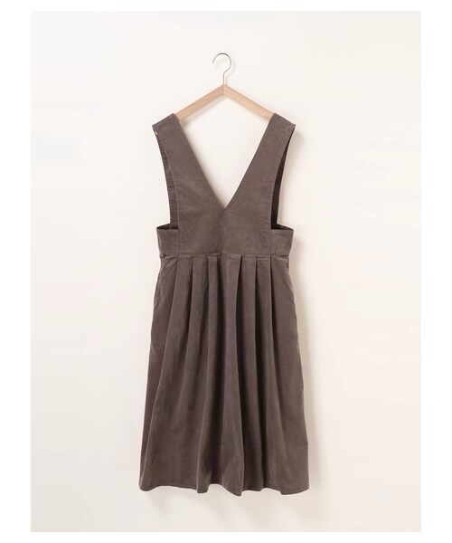 ehka sopo（エヘカソポ）の「ベロアVネックジャンスカ（ワンピース/ドレス・グレー/ブラック/グリーン・M）」の7枚目の写真