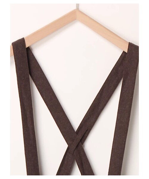 ehka sopo(エヘカソポ)の「フラノサス付ワイドパンツ(パンツ・グレー/ブラウン/カーキ・M)」の3枚目の写真