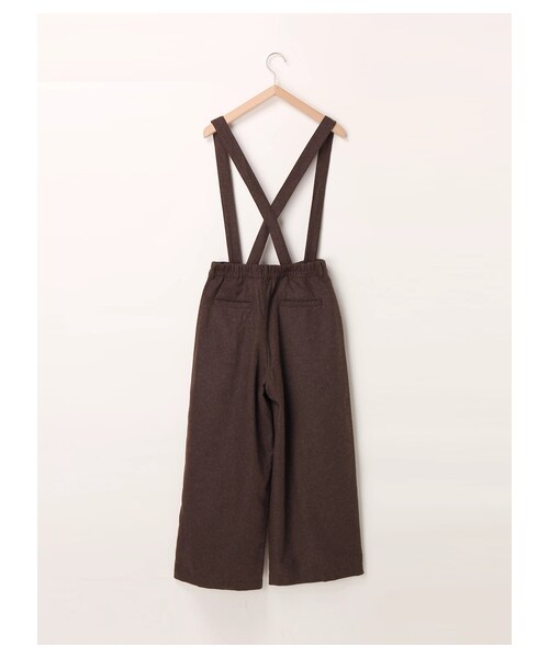 ehka sopo(エヘカソポ)の「フラノサス付ワイドパンツ(パンツ・グレー/ブラウン/カーキ・M)」の2枚目の写真