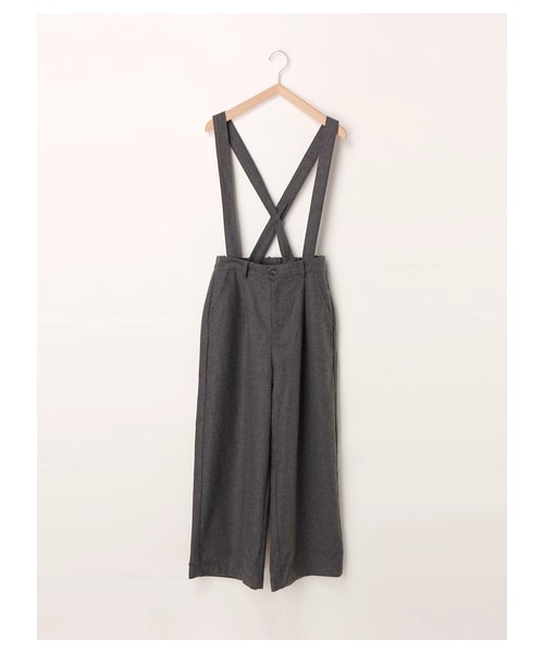 ehka sopo(エヘカソポ)の「フラノサス付ワイドパンツ(パンツ・グレー/ブラウン/カーキ・M)」の8枚目の写真