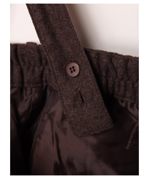 ehka sopo(エヘカソポ)の「フラノサス付ワイドパンツ(パンツ・グレー/ブラウン/カーキ・M)」の6枚目の写真