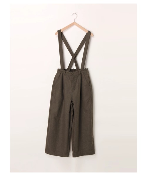 ehka sopo(エヘカソポ)の「フラノサス付ワイドパンツ(パンツ・グレー/ブラウン/カーキ・M)」の10枚目の写真