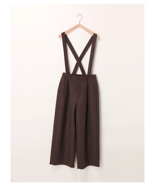 ehka sopo(エヘカソポ)の「フラノサス付ワイドパンツ(パンツ・グレー/ブラウン/カーキ・M)」の9枚目の写真