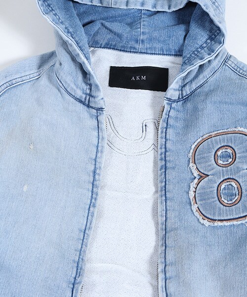 AKM muta グレー パーカー 8 ムータマリン