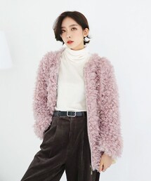 DHOLIC | フェイクファージップアップジャケット(その他アウター)