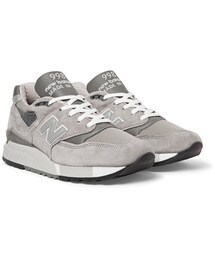 NEW BALANCE | New Balance 998 Suede, Textured-Leather And Mesh Sneakers(スニーカー)