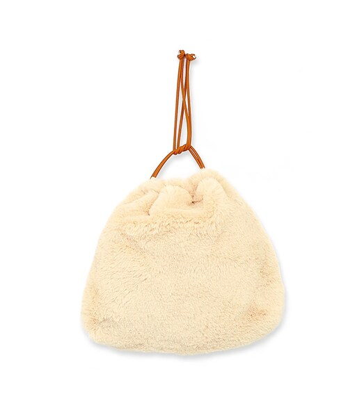 flower(フラワー)の「snow fur bag~スノーファーバッグ(ハンドバッグ・レディース・ホワイト/グレー・ONESIZE)」の1枚目の写真