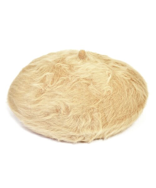 flower（フラワー）の「angora beret ～アンゴラベレー（ハンチング/ベレー帽・レディース・グレー/ベージュ・ONESIZE）」の2枚目の写真