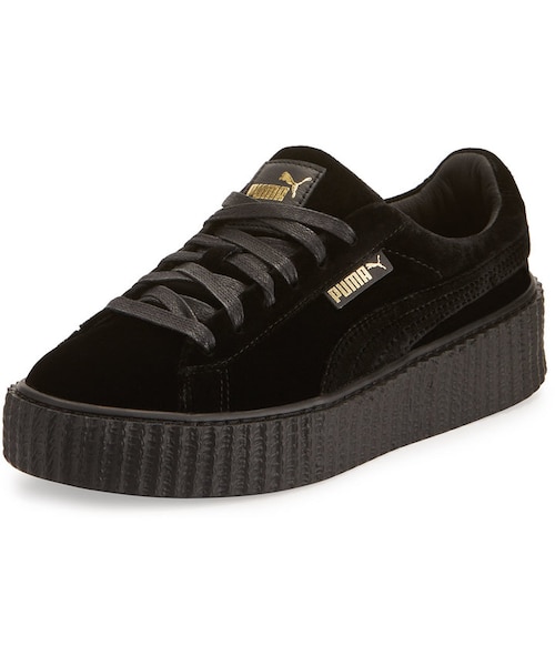 FENTY PUMA by Rihanna（フェンティプーマバイリアーナ）の「Fenty Puma by Rihanna Velvet Low-Top Creeper, Black（スニーカー・レディース・Black・9B / 39EU）」の4枚目の写真