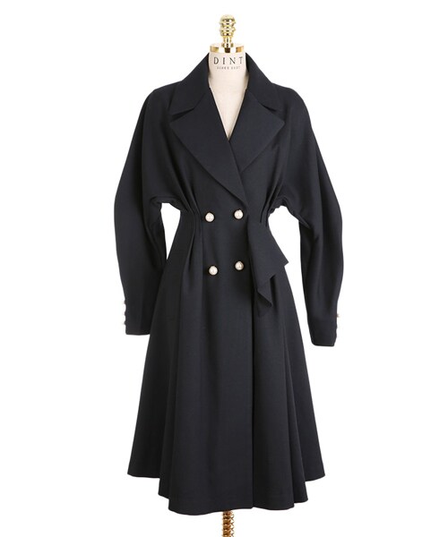 DINT（ディント）の「は、このリンスリムピンタックフルコート（ダッフルコート・レディース・Black/Other・one(44~66size)）」の3枚目の写真
