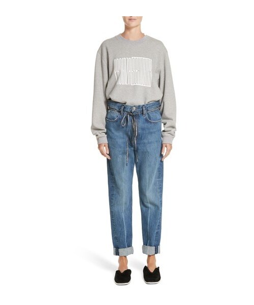 PROENZA SCHOULER（プロエンザ スクーラー）の「Women's Proenza Schouler Pswl Graphic Jersey Oversize Sweatshirt（スウェット・レディース・Gray・Large/Medium/Small/X-Small）」の2枚目の写真