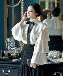 DINT | パメラダブルフリルブラウス(シャツ/ブラウス)