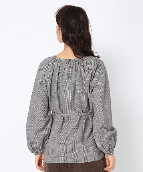 studio CLIP（スタディオクリップ）の「ウエストマークコットンアソート刺繍ブラウス（トップス・ギンガムチェック×ホワイト/グレンチェック×ブラック/ウィンドウペン×ネイビー）」の8枚目の写真