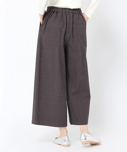 studio CLIP（スタディオクリップ）の「コットンチェックワイドパンツ（パンツ・ライトグレー×ブラック/チャコール×ブラック/ベージュ×ブラック）」の9枚目の写真