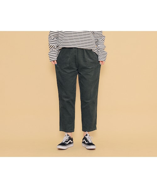 HOTPING（ホッピン）の「ウエストゴムコーデュロイパンツ（その他パンツ・レディース・グレー/ブラック/ブラウン/ベージュ/カーキ・フリーサイズ(XS-L)）」の5枚目の写真