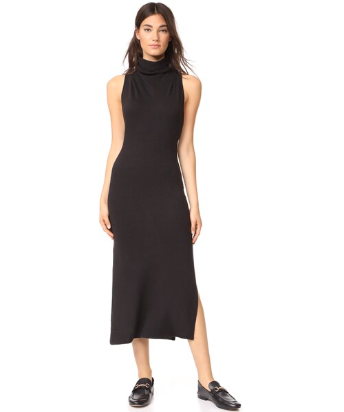 Lanston Turtleneck Slit Dress 