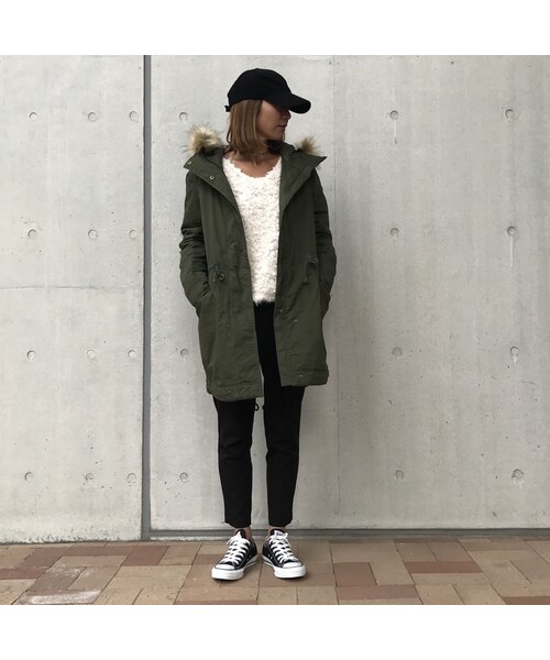 copine(コピン)の「大人カジュアルの定番!!ロングミリタリー薄中綿モッズコート(モッズコート・レディース・その他)」の8枚目の写真