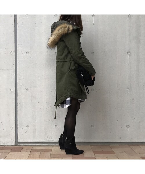 copine(コピン)の「大人カジュアルの定番!!ロングミリタリー薄中綿モッズコート(モッズコート・レディース・その他)」の4枚目の写真