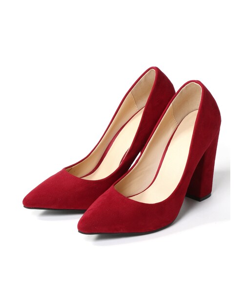 GRL（グレイル）の「ポインテッドトゥスエードパンプス（パンプス・レディース・ブラック/レッド/ブルー/ピンク/グリーン/ネイビー/パープル/グレー/ボルドー/ベージュ/マスタード/パイソン・24.5）」の10枚目の写真