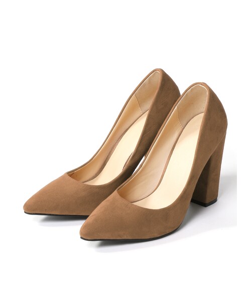 GRL（グレイル）の「ポインテッドトゥスエードパンプス（パンプス・レディース・ブラック/レッド/ブルー/ピンク/グリーン/ネイビー/パープル/グレー/ボルドー/ベージュ/マスタード/パイソン・24.5）」の3枚目の写真