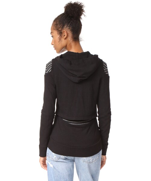 hoodie with shoulder cutouts