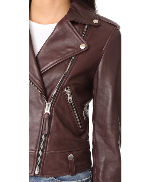 MACKAGE マッカージュ Baya-R Leather ライダースジャケット Baya, (R) Leather biker jacket for ladies | Mackage® US