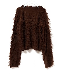 Tiffee SELECT | もこもこループヤーンニットプルオーバー(ニット/セーター)