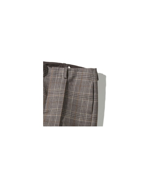 AURALEE GLEN CHECK WIDE SLACKS XSサイズ