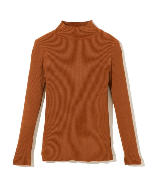 GRL（グレイル）の「ハイネックリブニットトップス（ニット/セーター・レディース・グレー/ブラック/レッド/ブラウン/ネイビー/キャメル/オフホワイト/ダークピンク/ボルドー・M）」の5枚目の写真