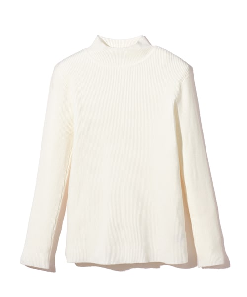 GRL（グレイル）の「ハイネックリブニットトップス（ニット/セーター・レディース・グレー/ブラック/レッド/ブラウン/ネイビー/キャメル/オフホワイト/ダークピンク/ボルドー・M）」の2枚目の写真