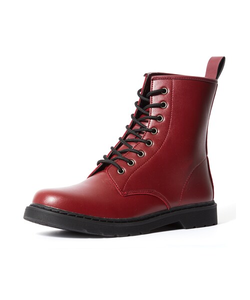 GRL（グレイル）の「レースアップショートブーツ（ブーツ・レディース・ブラック/ボルドー・24.5）」の2枚目の写真