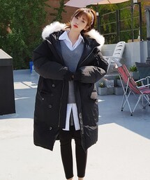 DHOLIC | ラクーンファーダックダウンロングジャケット(ダウンジャケット/コート)