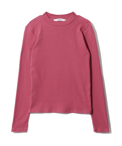 GRL（グレイル）の「プチハイネックテレコトップス（Tシャツ/カットソー・レディース・ブラック/ピンク/ボルドー/オフホワイト・M）」の3枚目の写真