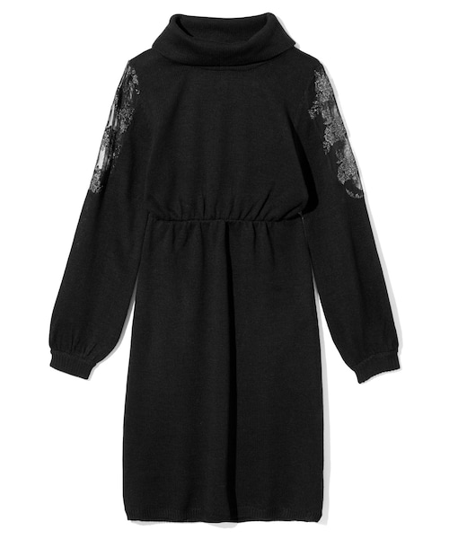 Grl グレイル の レースデザインスリーブニットワンピース ワンピース Wear