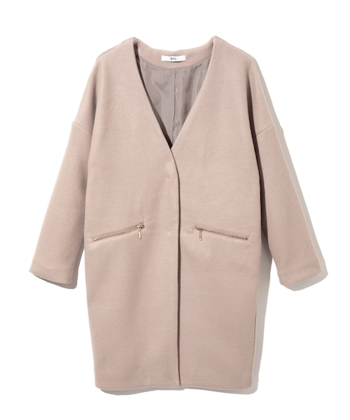 GRL(グレイル)の「フェイクスライバーコート(ダウンジャケット/コート・レディース・ブラック/ピンク/グレー・S)」の3枚目の写真