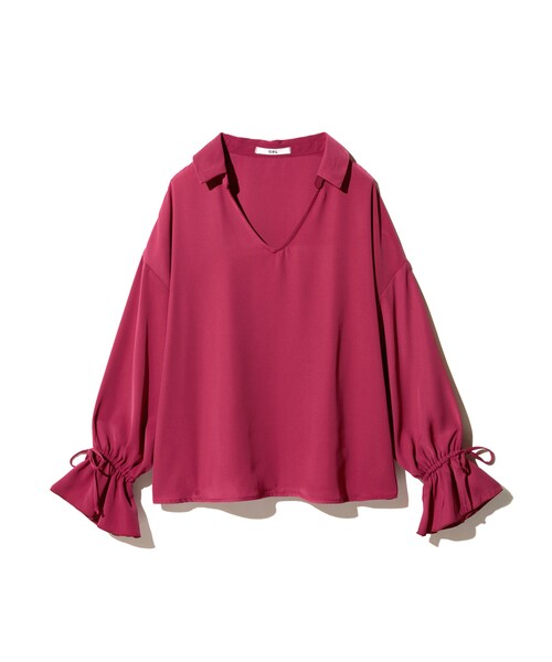 GRL（グレイル）の「キャンディースリーブスキッパーシャツ（シャツ/ブラウス・レディース・ブラック/ピンク/ホワイト・F）」の3枚目の写真