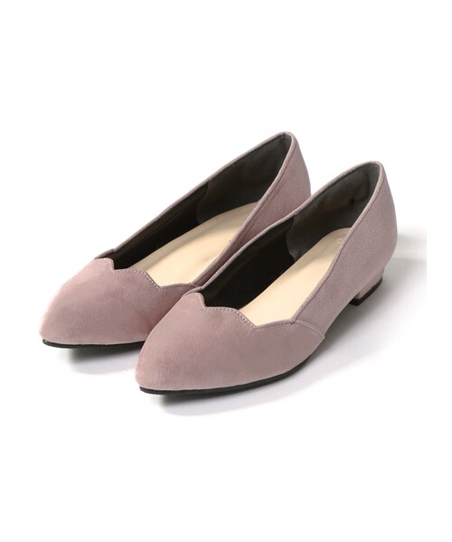 GRL(グレイル)の「スカラップデザインローヒールパンプス(パンプス・レディース・ブラック/ピンク/グリーン/ネイビー/ボルドー/ラベンダー・2L)」の4枚目の写真