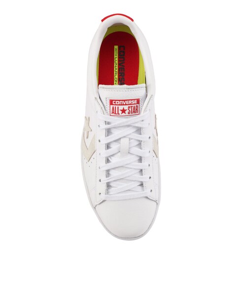CONVERSE（コンバース）の「Pro Leather 76 Ox Leather Sneakers（シューズ・メンズ・White/Varsity Red・10/5/6/6.5/8/8.5/9）」の4枚目の写真