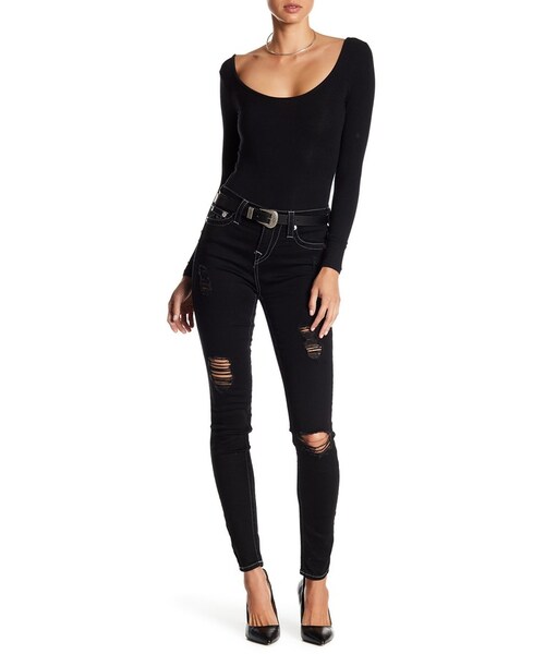 TRUE RELIGION(トゥルーレリジョン)の「True Religion High Rise Super Skinny Ankle Jeans(デニムパンツ・レディース・2sb rinse・25/26/27/28/29/30/31/32)」の4枚目の写真