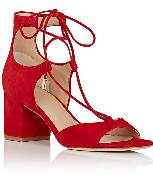 DIANE von FURSTENBERG（ダイアンフォンファステンバーグ）の「Diane von Furstenberg DIANE VON FURSTENBERG WOMEN'S PRIORE SUEDE LACE-UP SANDALS（サンダル・レディース・RED・5/8.5/6.5/9/6/7.5/5.5/9.5/7）」の3枚目の写真