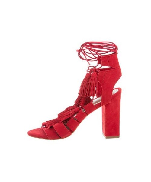 LOEFFLER RANDALL(レフラーランデル)の「Loeffler Randall Luz Lace-Up Sandals(サンダル・レディース・Red・5)」の1枚目の写真