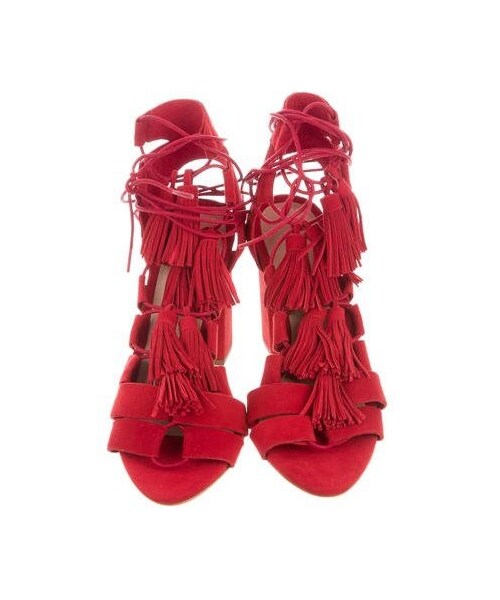 LOEFFLER RANDALL(レフラーランデル)の「Loeffler Randall Luz Lace-Up Sandals(サンダル・レディース・Red・5)」の2枚目の写真