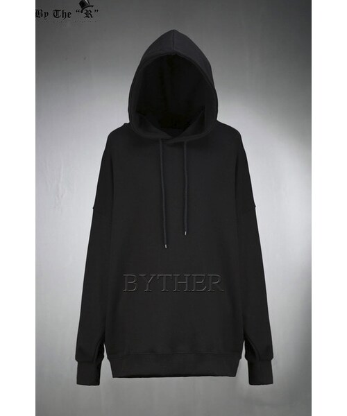 ByTheR（バイザアール）の「ベーシックフードパーカー（パーカー・メンズ・ベージュ/ブラック/グレー/レッド・FREE）」の2枚目の写真
