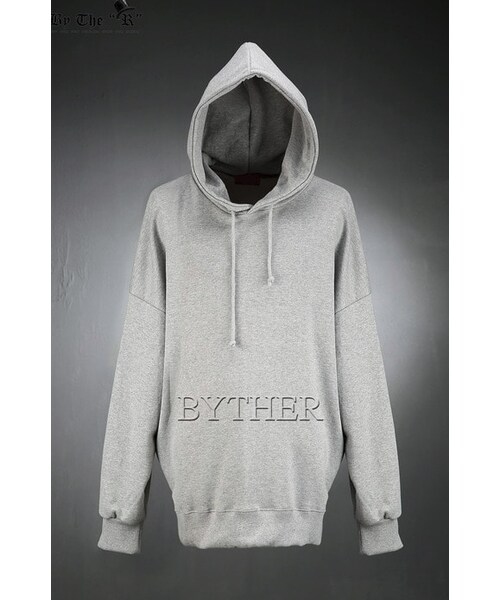 ByTheR（バイザアール）の「ベーシックフードパーカー（パーカー・メンズ・ベージュ/ブラック/グレー/レッド・FREE）」の3枚目の写真