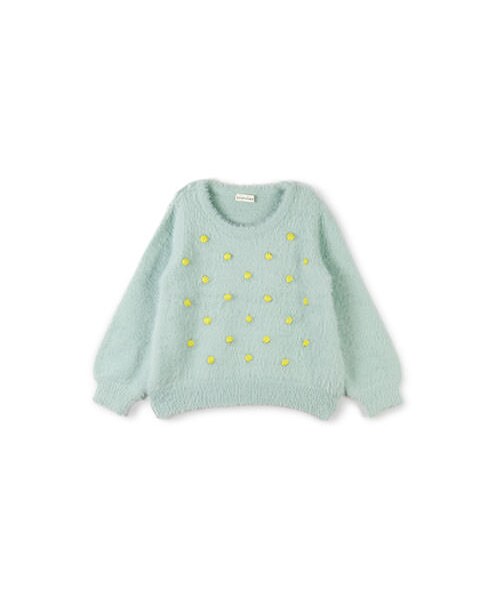 BRANSHES（ブランシェス）の「ポップコーン編みニット（ニット/セーター・キッズ・ライトグリーン/アイボリー・SS-XL）」の2枚目の写真