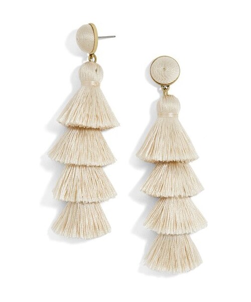 BaubleBar（-）の「Women's Baublebar Gabriela Tassel Fringe Earrings（イヤリング・レディース・Black/Blue/Green/Pink/Purple/Red/White・One Size）」の2枚目の写真