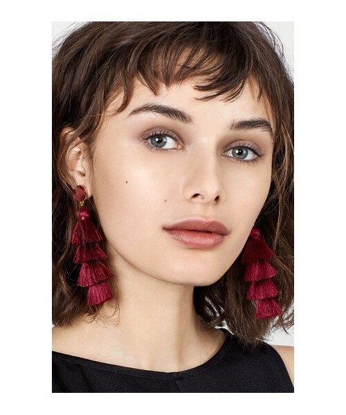 BaubleBar（-）の「Women's Baublebar Gabriela Tassel Fringe Earrings（イヤリング・レディース・Black/Blue/Green/Pink/Purple/Red/White・One Size）」の10枚目の写真