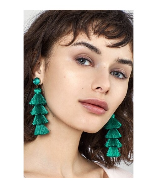 BaubleBar（-）の「Women's Baublebar Gabriela Tassel Fringe Earrings（イヤリング・レディース・Black/Blue/Green/Pink/Purple/Red/White・One Size）」の9枚目の写真